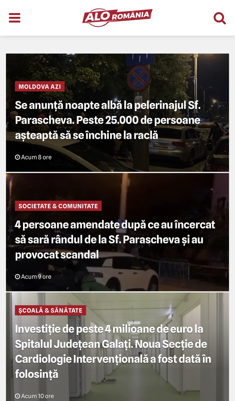 ALO România on mobile